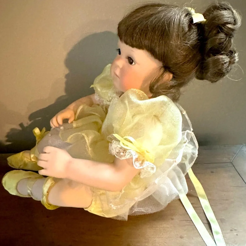 Kylie Ballerina Porcelain Cloth Doll by Ashton Drake